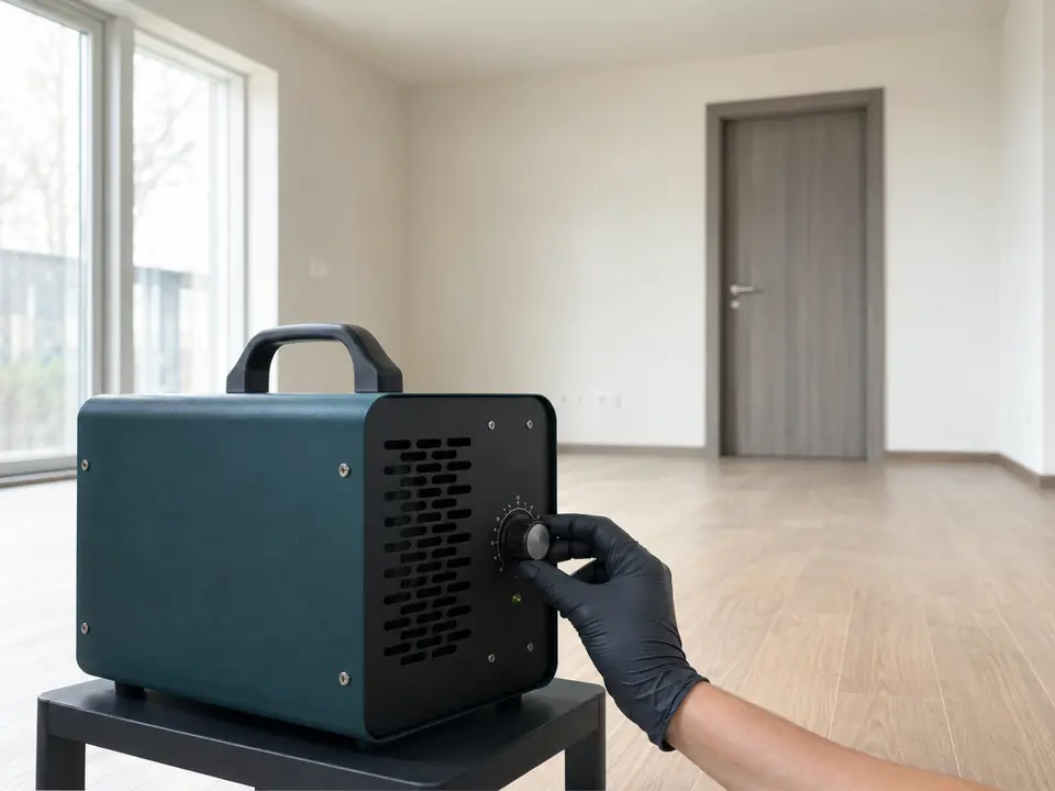 Generator ozonu przygotowany do kontrolowanego ozonowania pustego pomieszczenia
